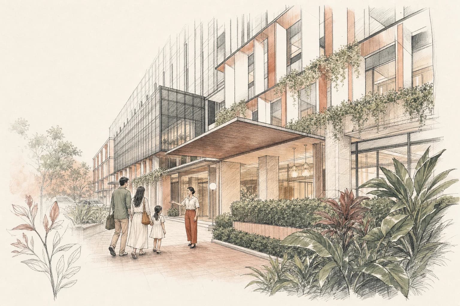 A sketch of Wisma Elica and the Care Collective partnership