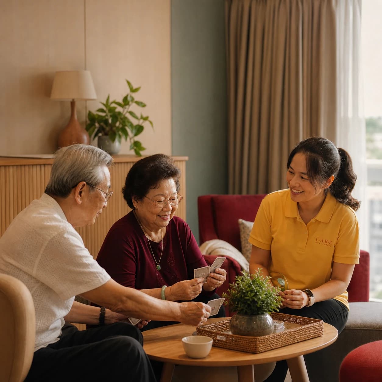 Residents in a weekly programme session